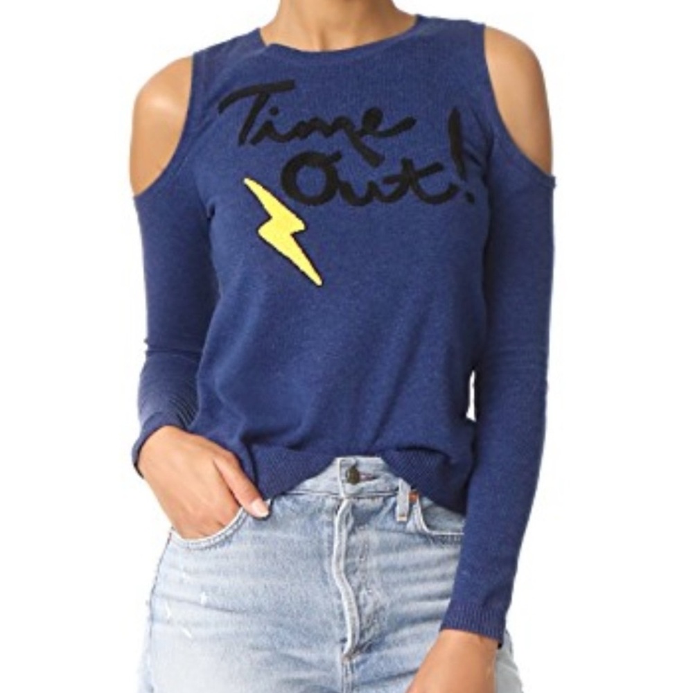 Alice and Olivia Wade Time Out Cold-Shoulder Sweat XS